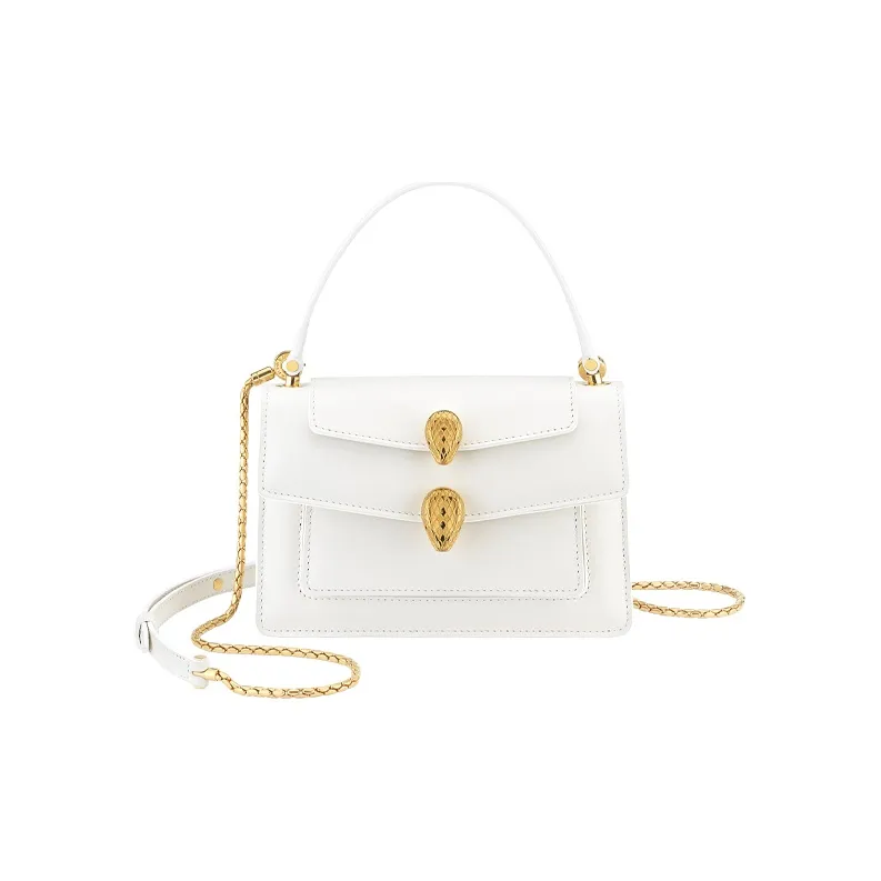 BVLGARI ALEXANDER WANG Collaboration Calfskin Chain Bag Shoulder Bag Crossbody Bag Fanny Pack Regular Women's White-0