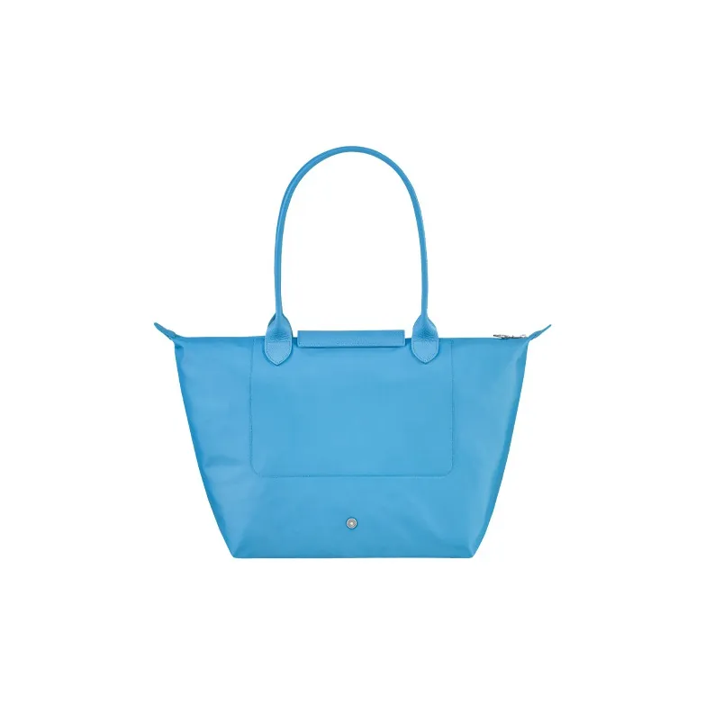 LONGCHAMP ANDRÉ Collaboration Le Pliage Canvas With Leather Dumpling Bag Canvas Bag Handbag Shoulder Bag Women's Blue-2