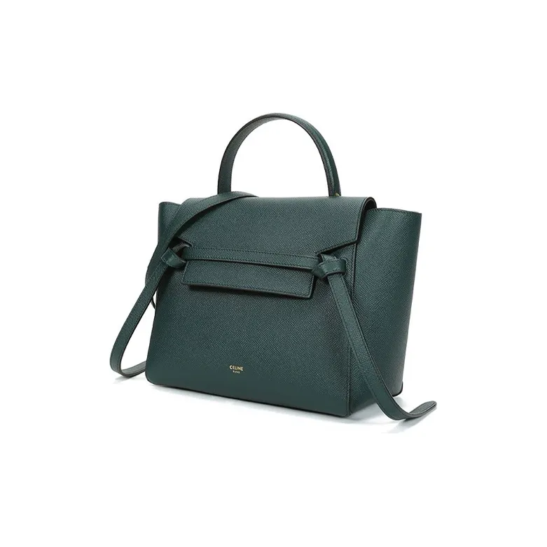 CELINE Belt Grained Calfskin Catfish Bag Crossbody Bag Shoulder Bag Handbag Micro Women's Candy Color Amazon Green-1
