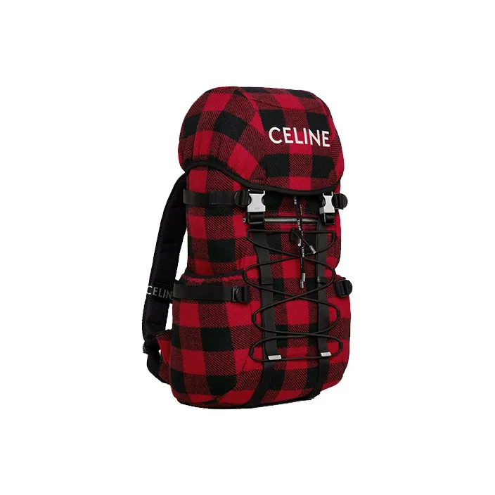 CELINE Fabric Backpack Men's Red/Black-1