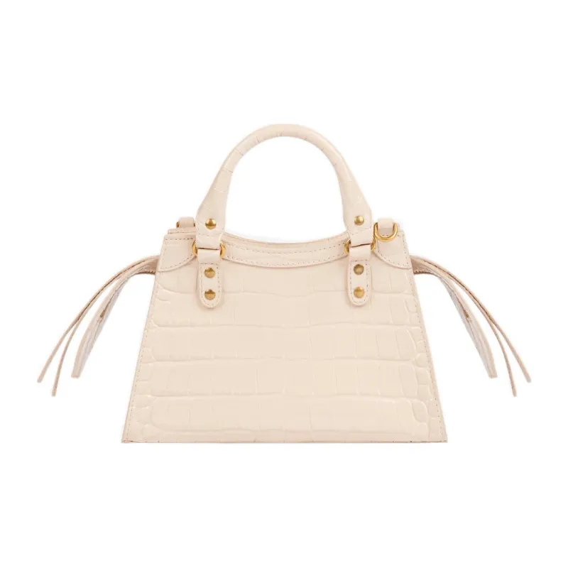 Balenciaga Neo Classic Soft Calfskin Shoulder Bag Crossbody Bag Handbag Mini Women's Light Beige-4