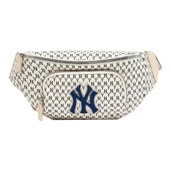 MLB Monogram Collection Polyester Crossbody Bags Fanny Pack Regular Unisex Ivory White