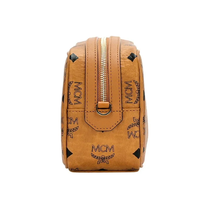MCM Original Visetos Leather Toiletry Bag Small Square Bag, Crossbody Bag, Shoulder Bag Regular Men's-4