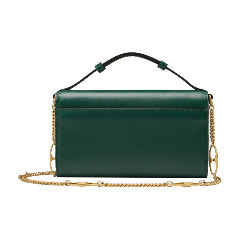 GUCCI Zumi Leather Portable Crossbody Bag Shoulder Bag Mini Women's Green-5