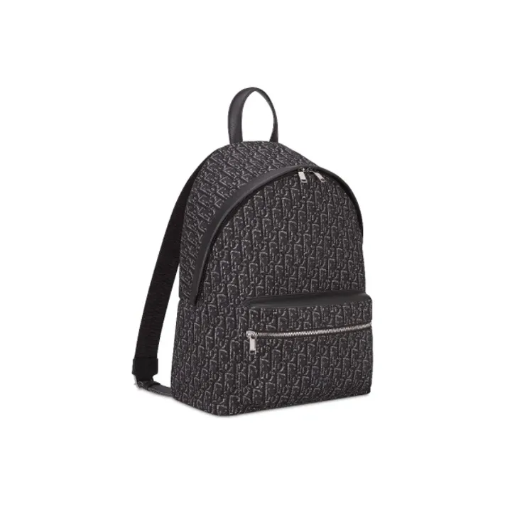 DIOR Cow Leather Backpack Men's Black-1