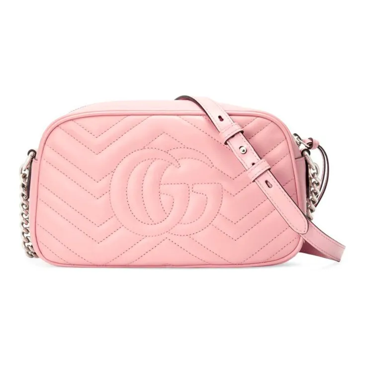 GUCCI Marmont Zip Around Shoulder Bag GG Small Pastel Pink-2