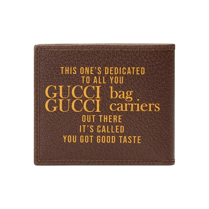 GUCCI Leather Wallet Men's Brown-1