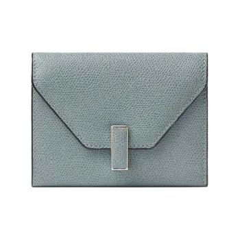 Valextra Iside Calfskin Wallet Unisex Smolder Blue