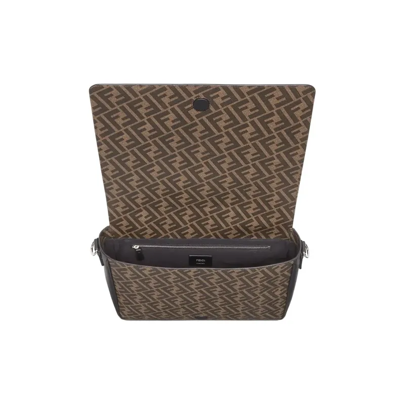 FENDI Canvas Messenger Bag, Flap Bag, Crossbody Bag, Shoulder Bag Men's-3