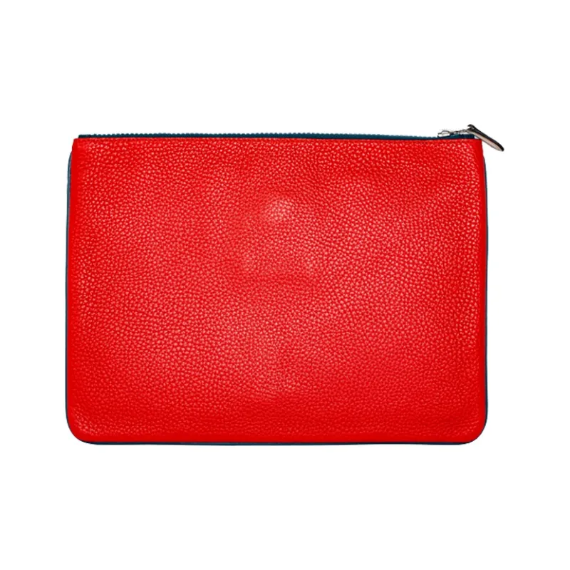 COACH Marvel Marvel Spider-Man Collaboration Pouch Leather Clutch Large Size Women's Red-1