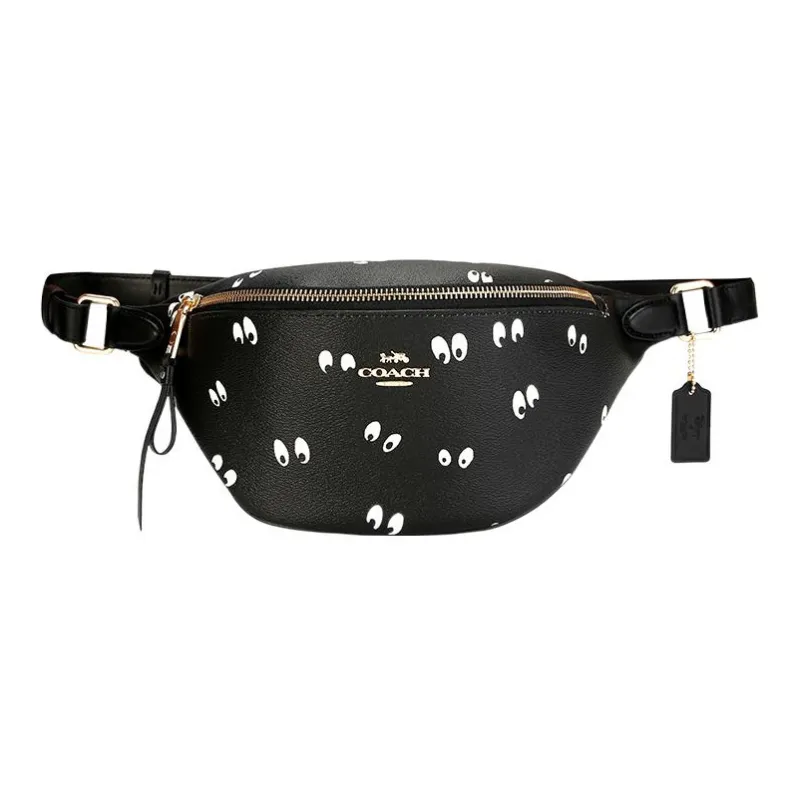 COACH Disney/Snow White Collaboration Leather Crossbody Fanny Pack Tubas Unisex Black-0