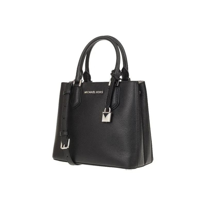 MICHAEL KORS Cow Leather Backpack Crossbody Handbag Women's Black-4