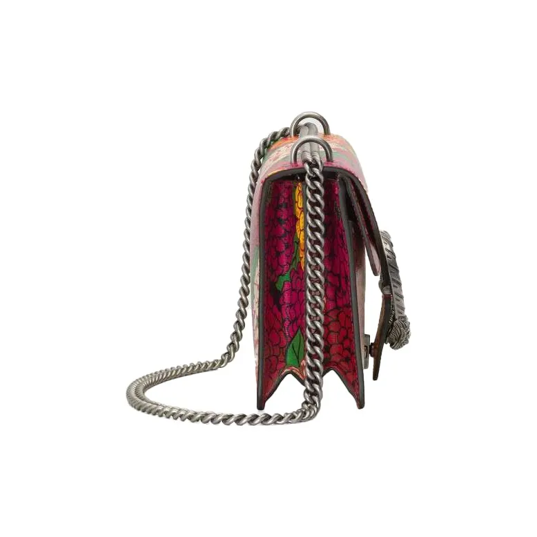 GUCCI Dionysus Suede With Fabric Handbag Shoulder Bag Crossbody Bag Women's Fuchsia/Multicolor-2