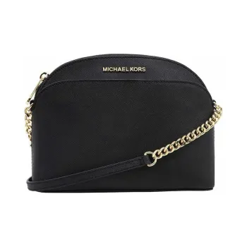 MICHAEL KORS Jet Set Cow Leather Dome Bag, Crossbody Bag, Shoulder Bag Women's Pure Black