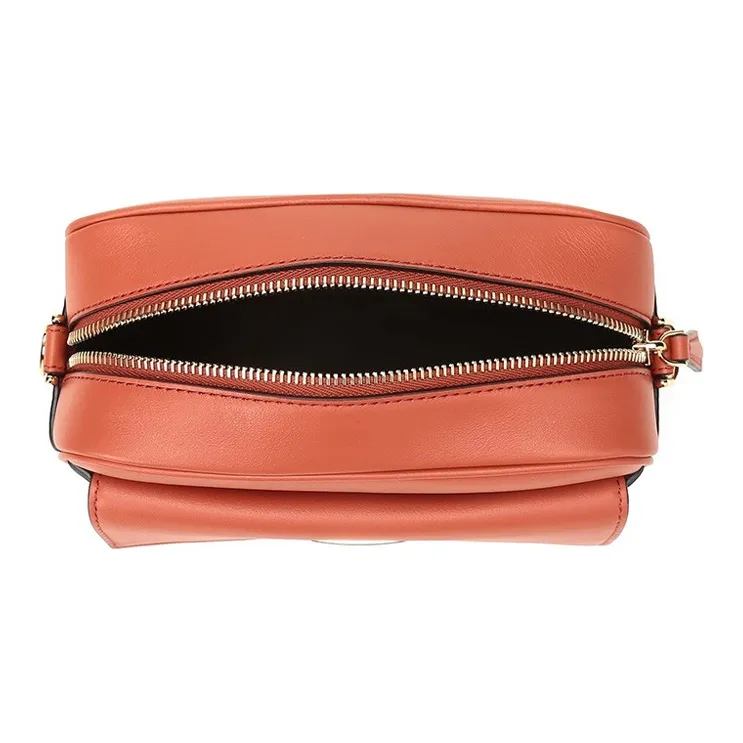 FENDI Leather Camera Bags Crossbody Bag Shoulder Bag Mini Women's Brick Red-5