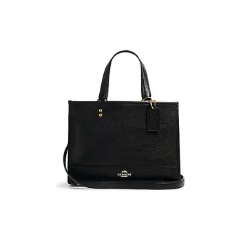 COACH Dempsey Leather Tote Bag, Shopping Bag, Handbag, Crossbody Bag, Shoulder Bag Women's Black
