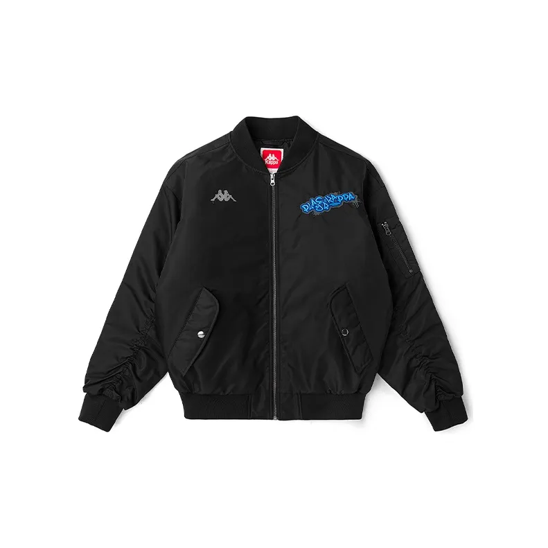 Kappa Solid Color Baseball Collar Puffer Jacket Unisex-1