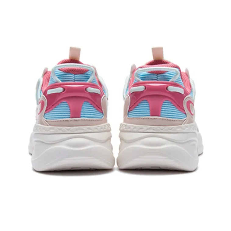 361° Dragon Eyes Running Shoes Women's Low Top Feather White/Light Half Blue-3
