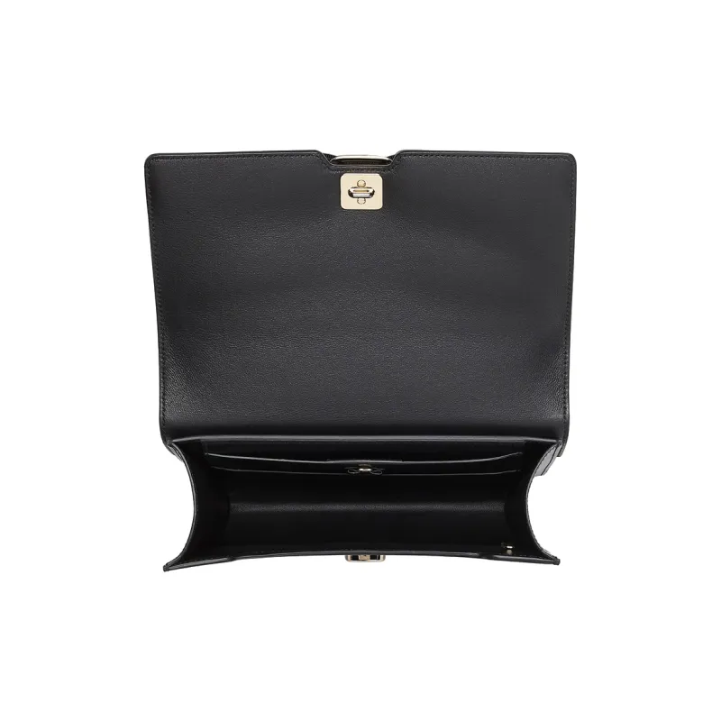 FERRAGAMO Vara Cow Leather Bowknot Bag Shoulder Bag Women's Black-3