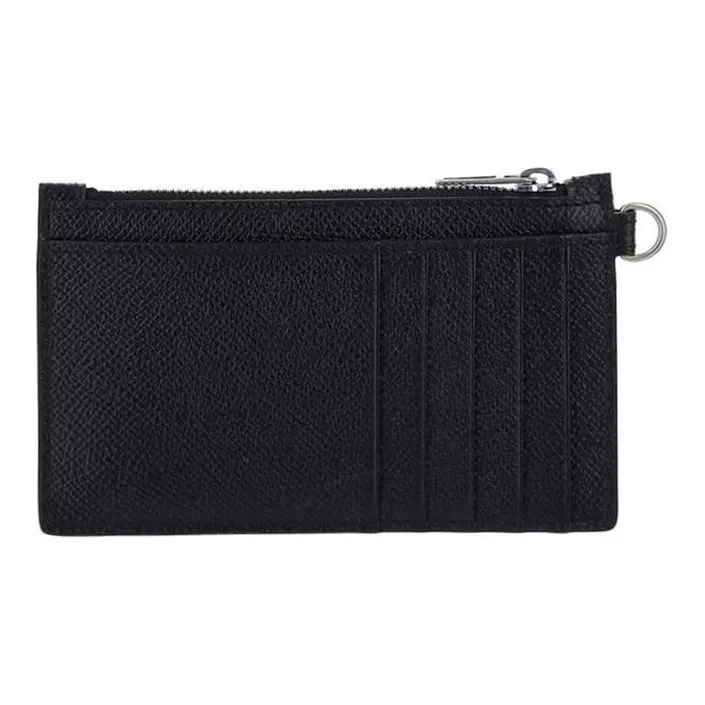 Balenciaga Cow Leather Coin Purses Wallets Men's Black-2