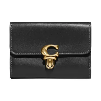 COACH Studio Leather Handheld Wallet Women's Black
