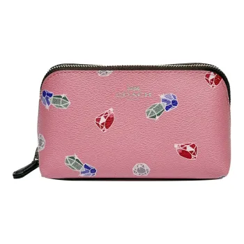 COACH Disney Snow White, Collaboration Canvas Clutch Makeup Bag Trumpets Women's Tulip Pink