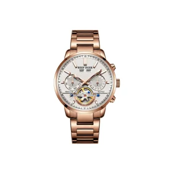 REEF TIGER Seattle Collection Captain II Mechanical Movement Watch Men's Watches Black Dial RGA1667 JB