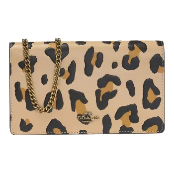 COACH Callie Cow Leather Small Square Bag Shoulder Bag Crossbody Bag Small Size Women's Milk Tea Beige/Black/Yellow