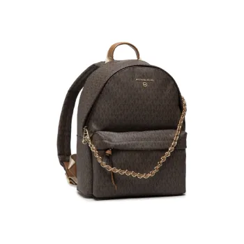MICHAEL KORS Slater Artificial Leather Backpack Large Size Women's Dark Brown & Acorn Brown