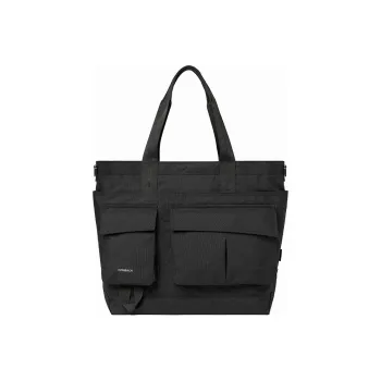COMBACK Polyamide Tote Bag Shopping Bag Crossbody Bag Shoulder Bag Large Size Unisex Black