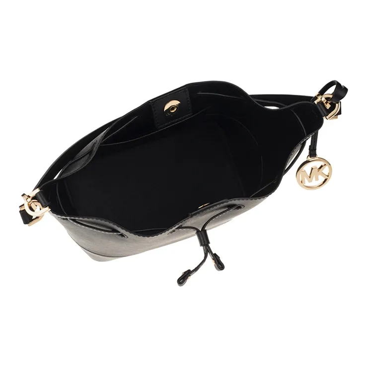 MICHAEL KORS MICHAEL KORS Handbag Collection Trista Cow Leather Shoulder Bag Medium Size Women's Black-3