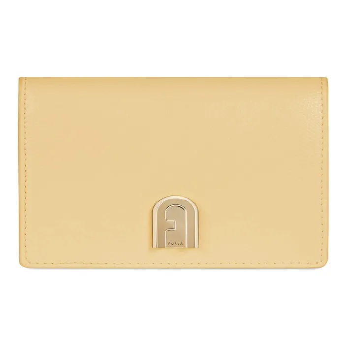 Furla Cow Leather Wallet Trumpets Women's Light Yellow-0