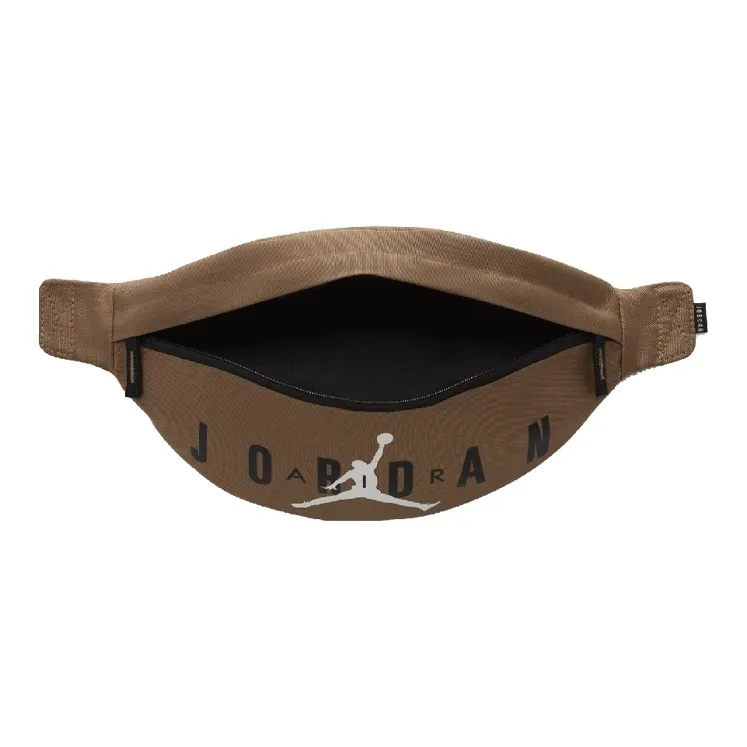 Jordan Nylon Fabric Crossbody Bag, Fanny Pack Regular Unisex Brown-3