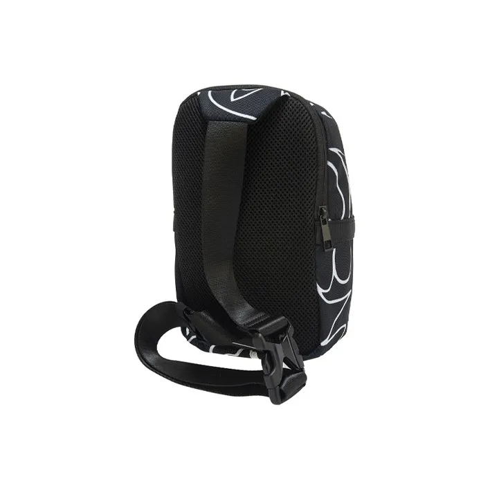 LiNing Artist DFT Collaboration Zip Closure Fabric Sling Bag Regular Unisex Black-2