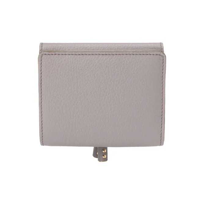 Chloe Marcie Calfskin Wallet Small Size Women's Gray-1