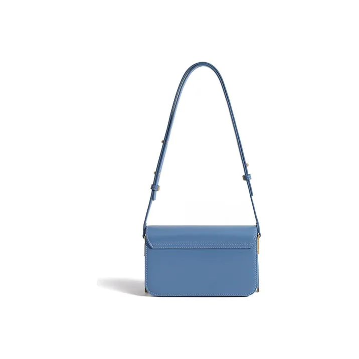Miss Kung Cow Leather Women's Versatile Summer Bag Trumpets Women's Blue-3