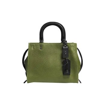 COACH Rogue Chrome Tanned Grain Leather Handbag Shoulder Bag Crossbody Bag Medium Size Women's Grass Green