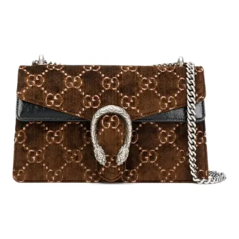 GUCCI Dionysus Velvet Shoulder Bag Crossbody Bag Regular Women's Brown