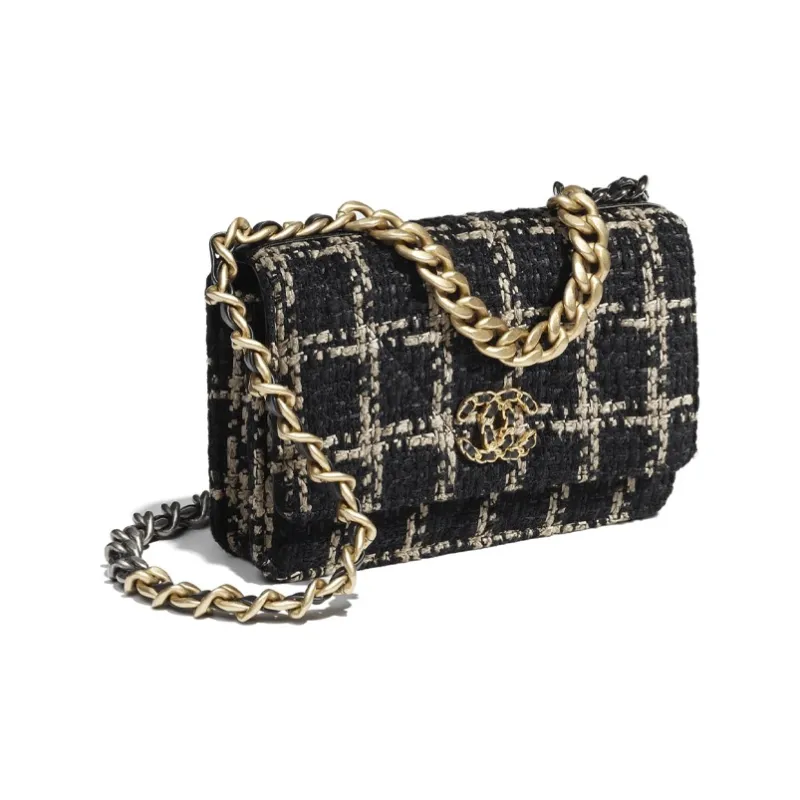 CHANEL 19BagWOC Leather Handbag, Shoulder Bag, Crossbody Bag Unisex Black-1
