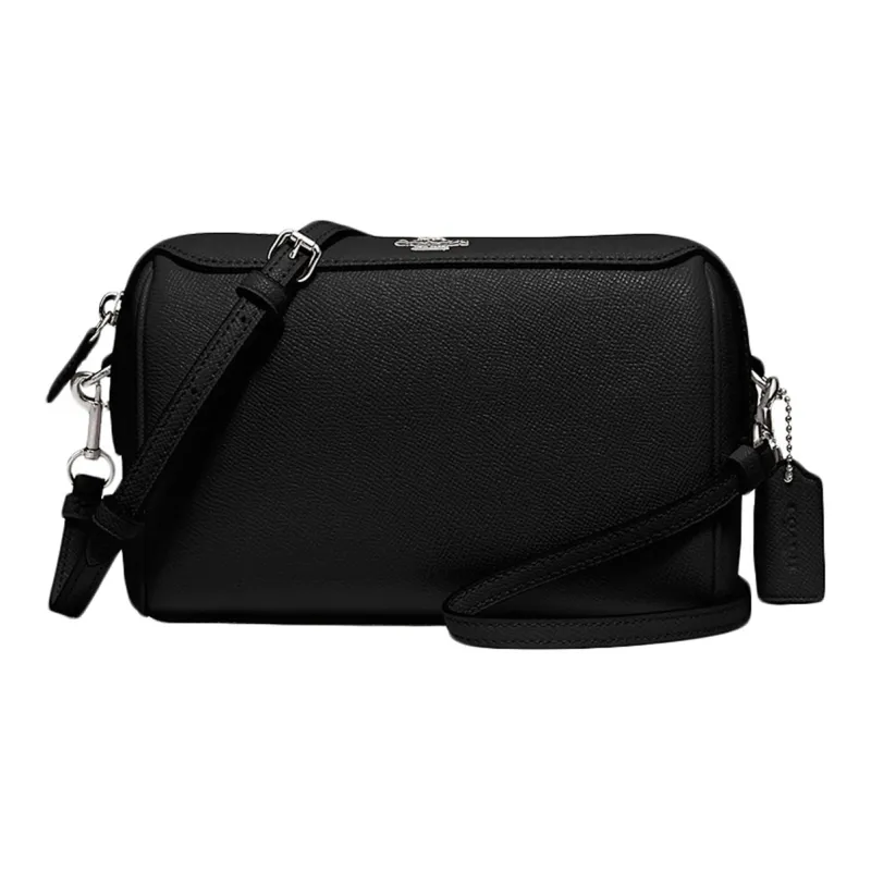 COACH Bennett Cow Leather Shoulder Bag Crossbody Bag Small Size Women's Black-0