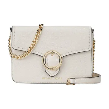 MICHAEL KORS Wanda Cow Leather Shoulder Bag Crossbody Bag Small Size Women's Pure White