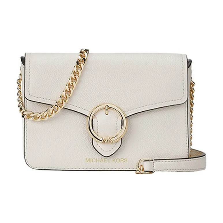 MICHAEL KORS Wanda Cow Leather Shoulder Bag Crossbody Bag Small Size Women's Pure White-0
