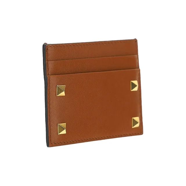 Valentino Cow Leather Card Holder Men's Brown-1