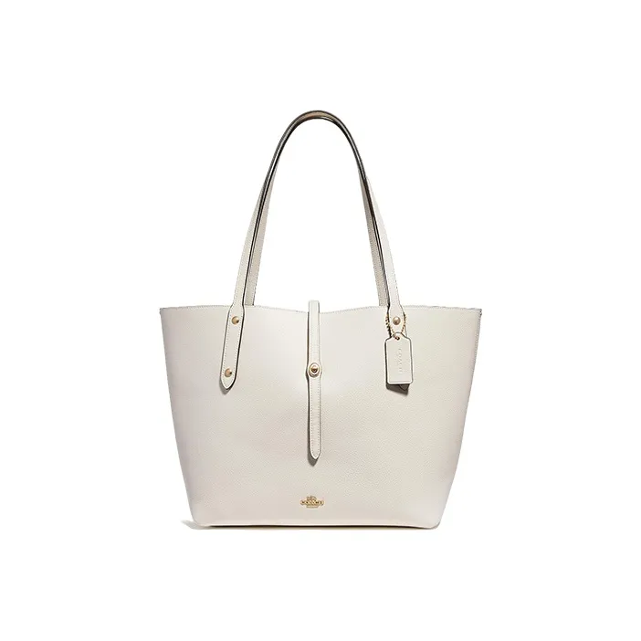 COACH Market Tote Cow Leather Handbag Large Size Women's Pink White-0