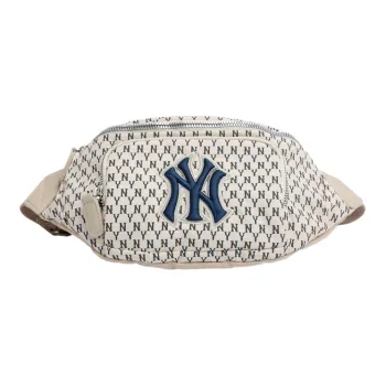 MLB Monogram Collection Polyamide Crossbody Bag Sling Bag Fanny Pack Regular Unisex Ivory White