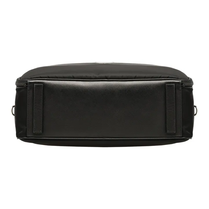 PRADA Recycled Nylon And Saffiano Leather Briefcases Handbags Men's Black-3