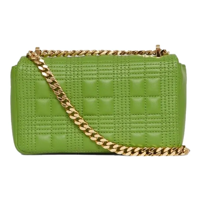Burberry Lola Bag Quilting Lambskin Crossbody Bag, Shoulder Bag Mini Women's Green-1