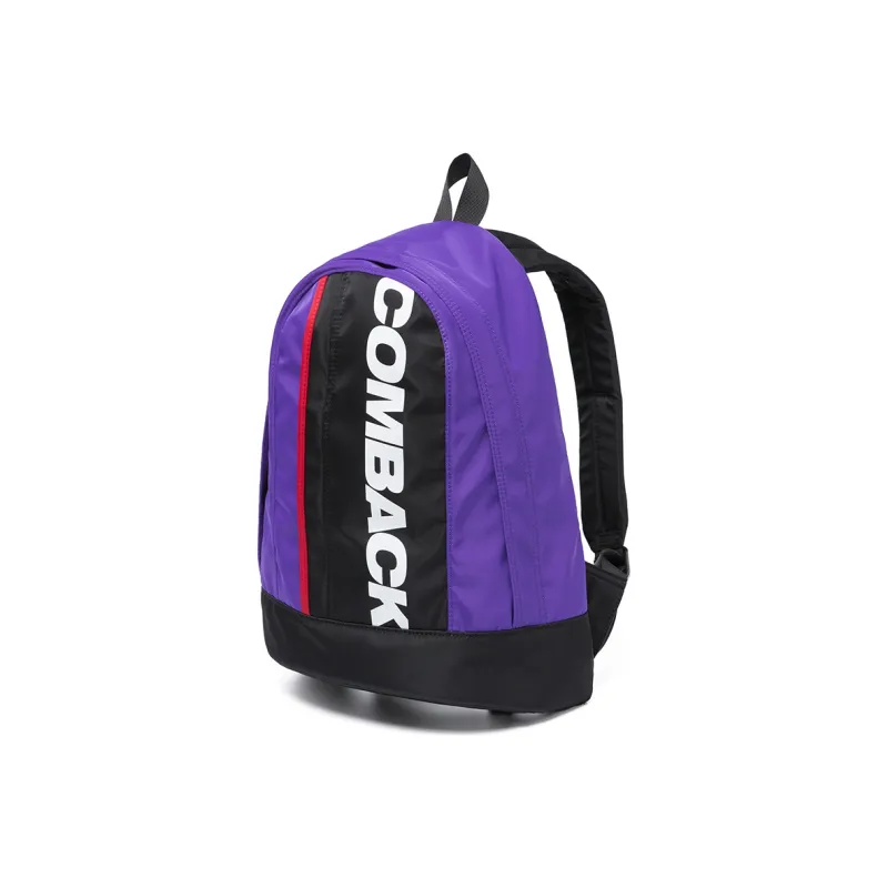 COMBACK Polyamide Backpack Tubas Unisex Black & Gray/Khaki & Blue/Black & Purple Patchwork-17
