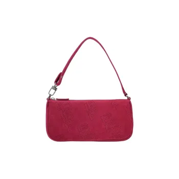 By Far Rachel Suede Shoulder Bag Shoulder Bag Small Size Women's Fuchsia