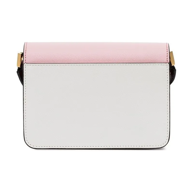 MARNI Pink, White And Red Trunk Bicolour Small Leather Shoulder Bag-2